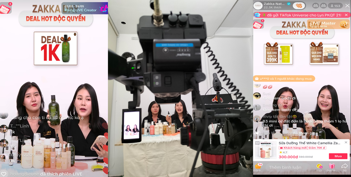 hình ảnh buổi livestream tiktok